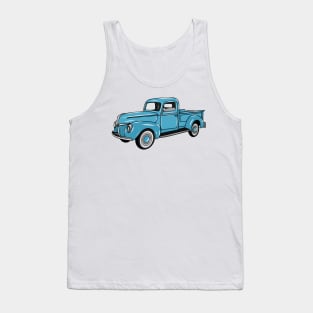 Classic pick up truck cartoon illustration Tank Top